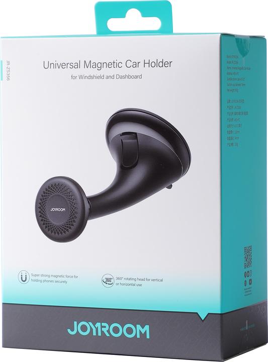 Actual product image Joyroom car magnetic phone holder for cockpit/dashboard/window black (JR-ZS356)