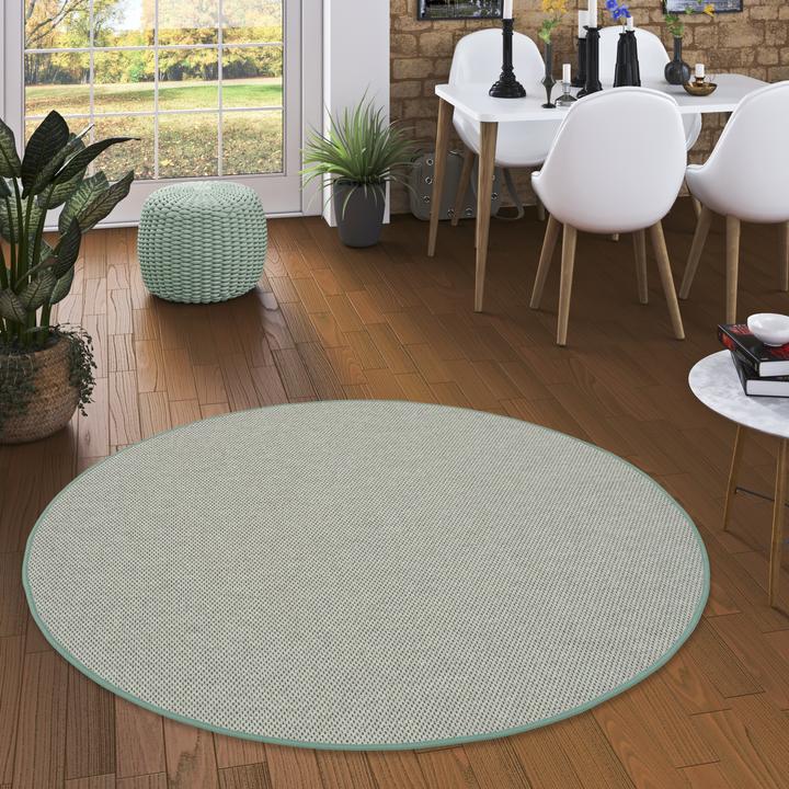 Actual product image Snapstyle Bentzon Natur Flachgewebe Teppich Rund (133 x 133 cm)