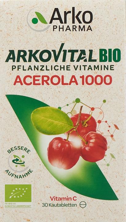 Produktbild Arkopharma Arkovital Bio Acerola Kautabletten 1000mg (30 Stück, Tabletten, 94 g)