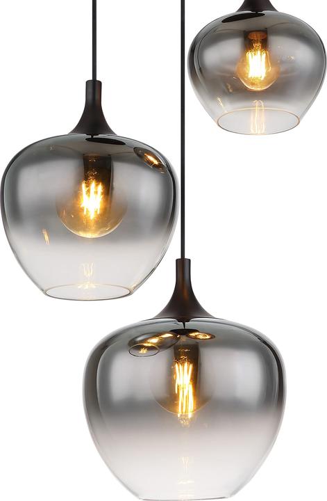 Actual product image Globo Pendant lamp Maxy black matt 3xE27 (E27)