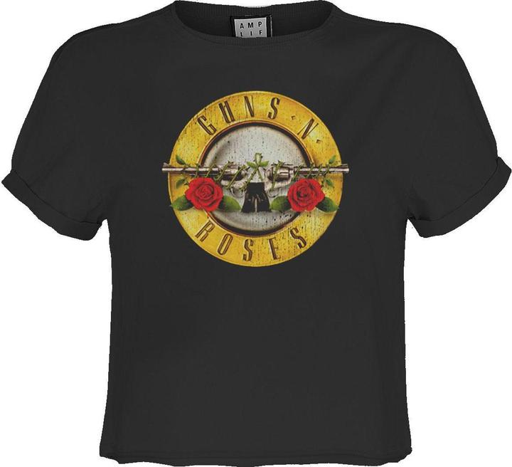 Actual product image Amplified Womens/Ladies Bullet Guns N Roses Crop Top (S)