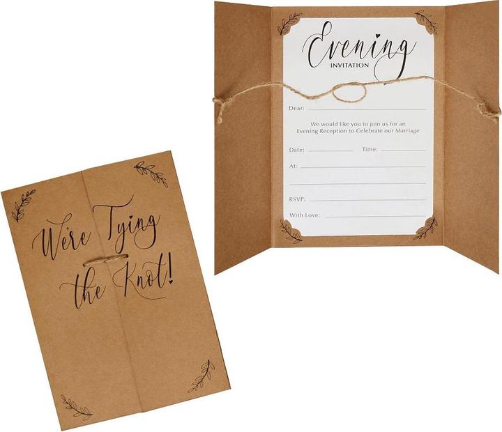 Image du produit Neviti Carte de mariage Hearts & Krafts Soirée 10erPack Papier Carton Fils (10 x)