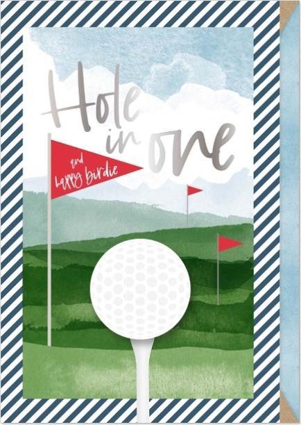 Produktbild Artebene Geburtstagskarte Happy Birthday Hole in one Golf 3D von