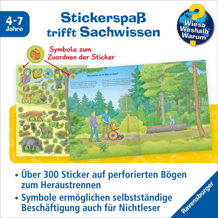 Immagine prodotto Ravensburger Perché? Perché? Perché? Libretto di adesivi: Nella foresta