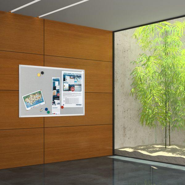 Image du produit Franken Tableau pour notes X-tra!Line textile avec grille métallique (Tableau noir, 90 x 60 cm)