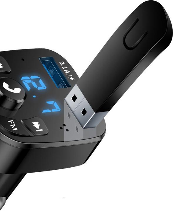 Image du produit Ueli Express Transmetteur FM Bluetooth 5.0 pour voiture avec fonction mains libres