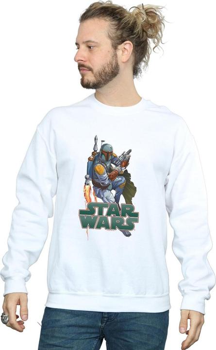 Actual product image Star Wars Mens Boba Fett Fired Up Sweatshirt (M)