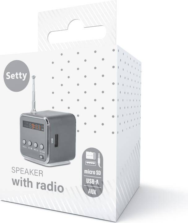 Actual product image Setty Speaker Forever FOREVER Speaker Z RADIEM MF-100 Silver - zakupy dla firm - 43886720 (6 h, Rechargeable battery operated)