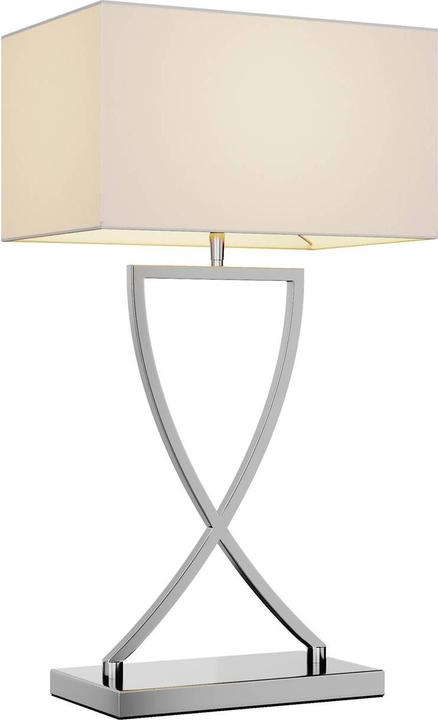 Actual product image Lucande Evaine table lamp Chrome/White (E27)