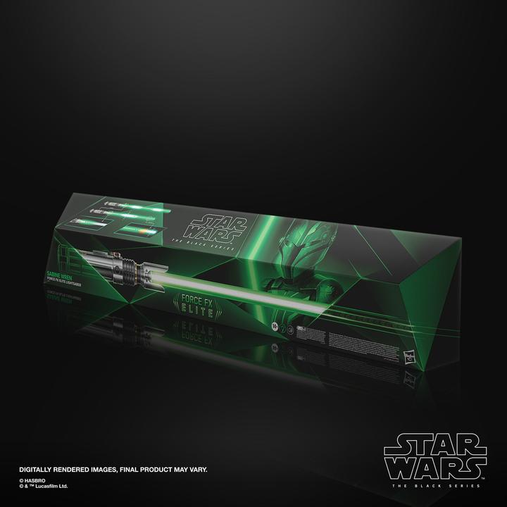 Actual product image Hasbro Star Wars: Ahsoka Black Series Replica Force FX Elite Lightsaber Sabine Wren