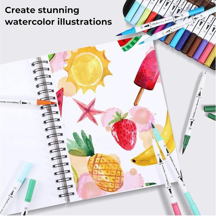 Actual product image Ohuhu Maui Pinselstifte (100 Stk.) WHI (Multicoloured, 100 x)