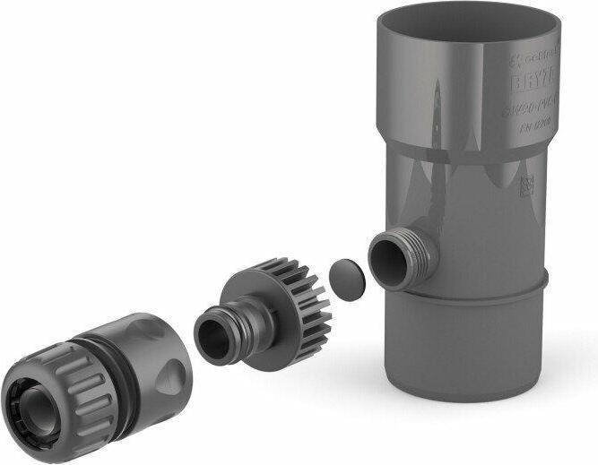 Image du produit MGA BRYZA® Descente de gouttière pour tonneau de pluie DN Ø63 mm Graphite | Eau de pluie Tonneau de