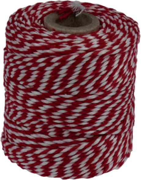 Produktbild Mueller Baumwollkordel 45 Meter rot/weiss auf einer Rolle (45 m)