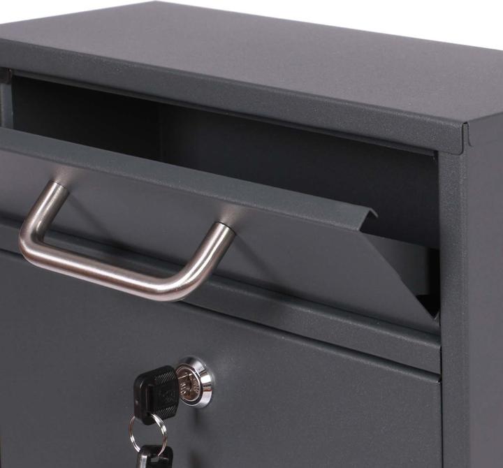 Immagine prodotto Wiltec 2x2 Boite aux lettres V52 Antracite con piedino di supporto con placca porta-nom Boite
