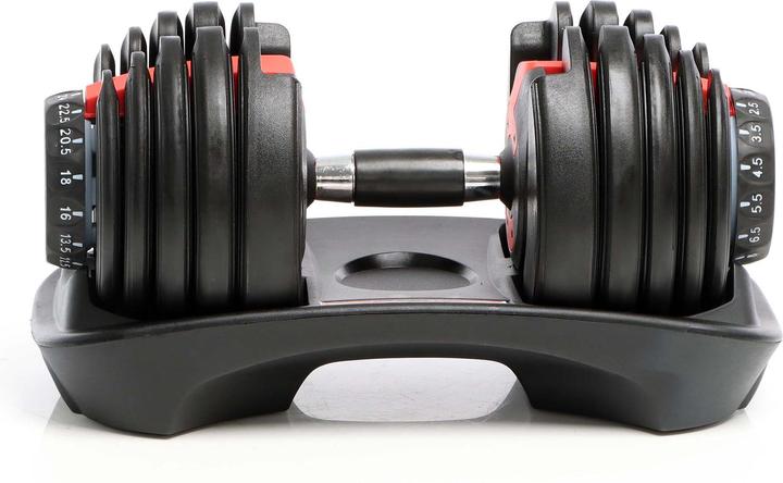 Actual product image Luxtri Short Dumbbell Variably Adjustable with Rotary Mechanism from 2.5 to 24kg Adjustable Dumbbell