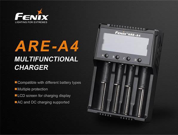 Image du produit Fenix Chargeur ARE-A4 (1 pcs, 14500, 16340, 18650, 26650, AA, AAA, Batterie)