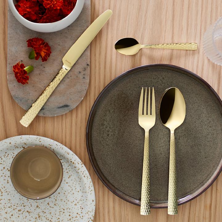 Actual product image Amefa Cutlery set 24 pieces hammered PVD champagne 3319 Felicity (24 Piece, Cutlery set)