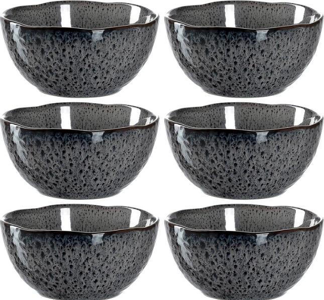 Actual product image Leonardo Dessert bowl Matera 6 pieces, Anthracite (13.5 x 14 x 21 cm)