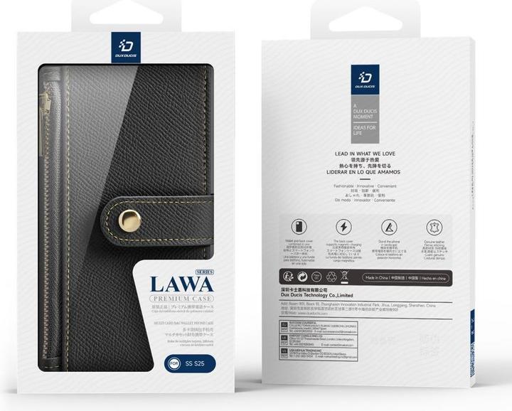 Actual product image Dux Ducis Lawa Series MagSafe Kunstleder Bookcover Hülle (Samsung Galaxy S25)