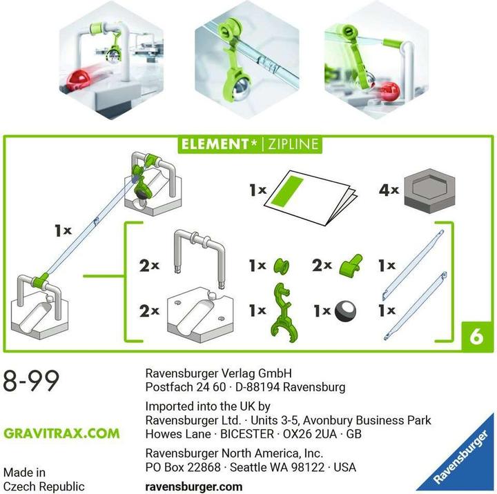 Actual product image Ravensburger GraviTrax Element Zipline