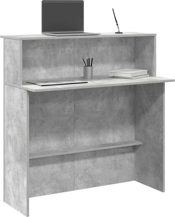Image du produit VidaXL Comptoir d'accueil gris béton 100x50x103,5 cm Bois composite Comptoir d'accueil