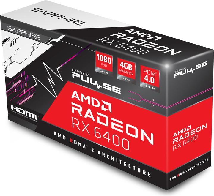 Actual product image Sapphire PULSE AMD Radeon RX 6400 GAMING (4 GB)