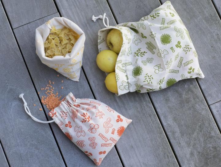 Image du produit Pebbly Beutel aus Bio-Baumwolle M gelb, 20x25 cm