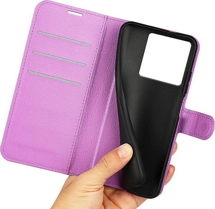 Actual product image Cover-Discount Xiaomi 13T / 13T Pro - Leather case purple (Xiaomi 13T)