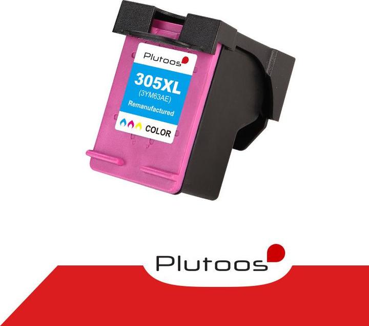 Actual product image Plutoos HP 305 XL cartridge XXL compatible, colour original only 4 ml (Color)