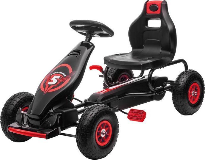 Image du produit Swisshandel24 Gokart, véhicule pour enfants avec siège réglable, véhicule à pédales avec pneus en caoutchouc
