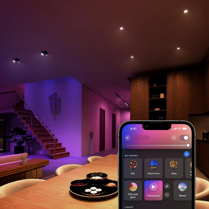 Image du produit Philips Hue Kit de démarrage White & Color Ambiance (GU10, 4.20 W, 400 lm, 3 x, E)