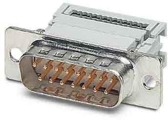 Actual product image Phoenix Contact D-SUB male connector 90 ° Number of poles: 15 Schneid-Klemm VS-15-ST-DSUB-FK 10 pcs.