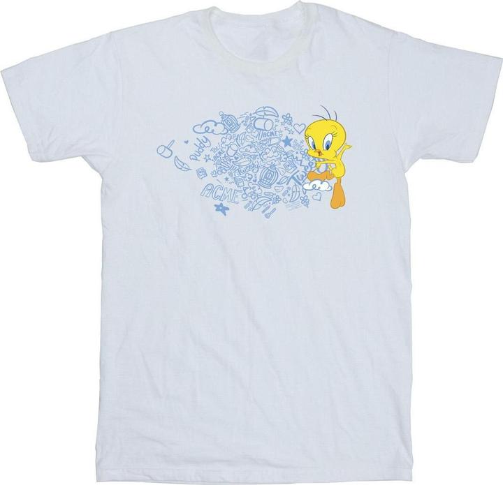 Immagine prodotto Looney Tunes ACME Doodles Tweety Maglietta Uomo (S)