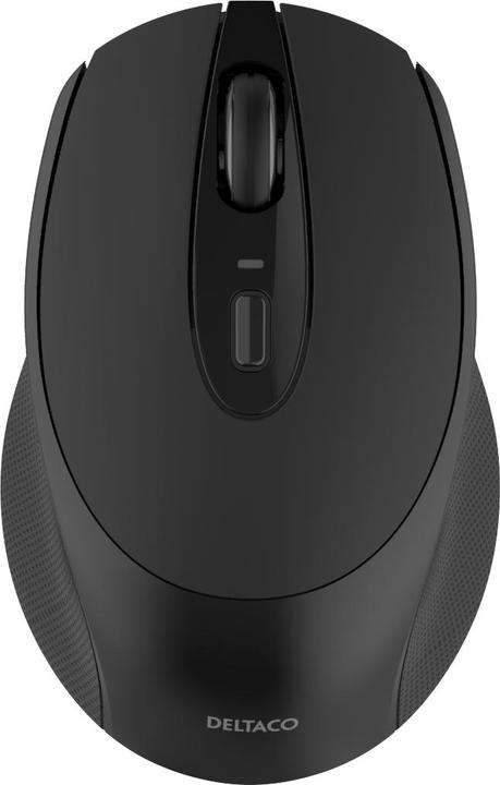 Actual product image Deltaco Wireless compact silent mouse 1600 DPI, USB receiver, 4 buttons, dark gray
