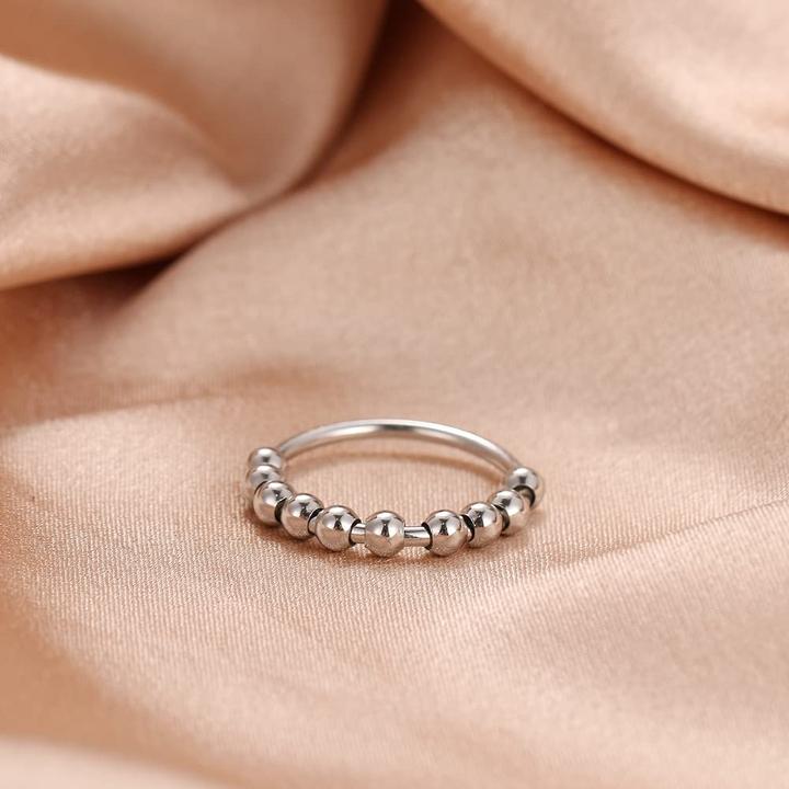 Immagine prodotto Noya Anti-Stress Fidget Finger Ring - Silber (3er Set)
