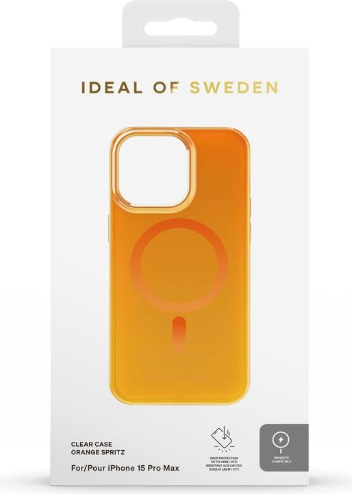 Produktbild iDeal Of Sweden Mobiili tagakaas iPhone 15 Pro Max Magsafe Clear Case Orange Spritz (Apple iPhone 15 Pro Max)