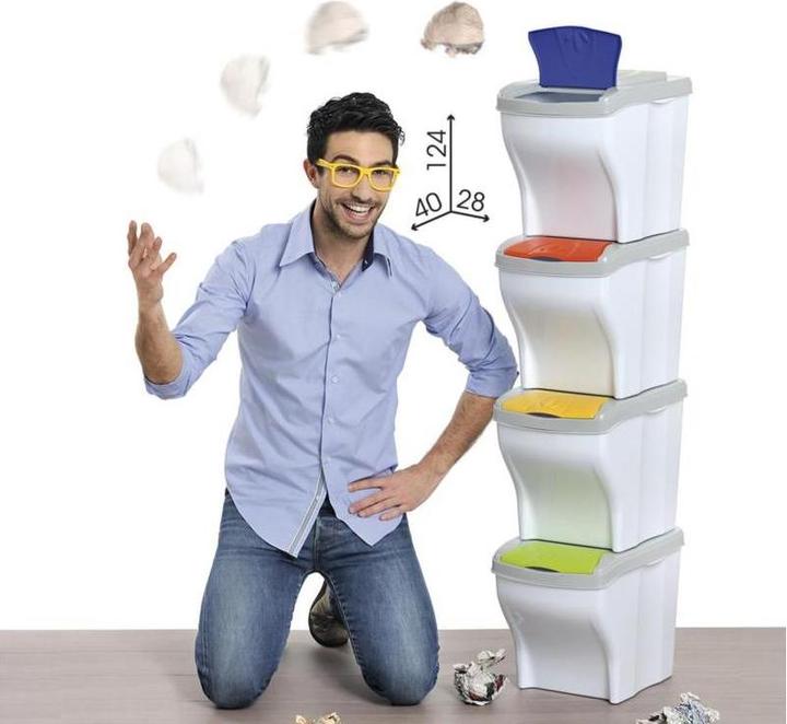 Actual product image Bama PATTUMIERAPOKER SET 4 pcs. - modular COL. (80 l)