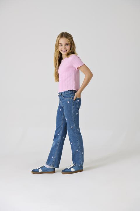 Actual product image Only Kogjuicy Wide Leg Heart Emb Dnm Jeans (134)