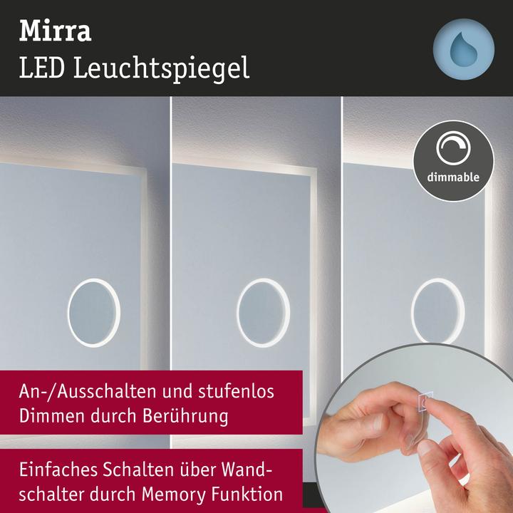 Actual product image Paulmann Leuchtspiegel Mirra Kosmetik (80 x 60 cm)