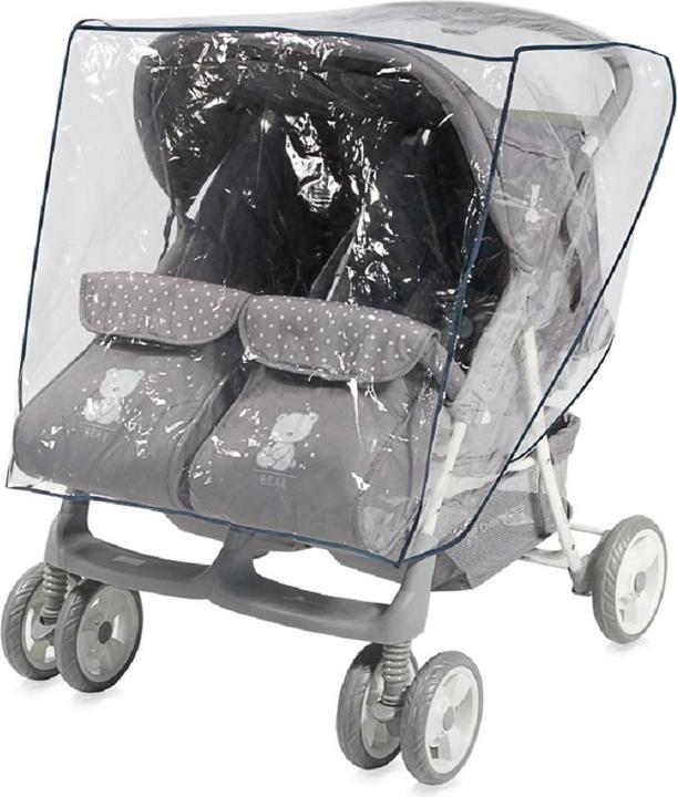 Actual product image Lorelli Rain cover duo sibling stroller