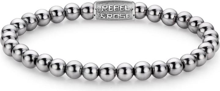 Rebel & Rose Armband Silver Shine DV RR-6DV01-S-S Damen (16.50 cm, Edelstahl, Hämatit)