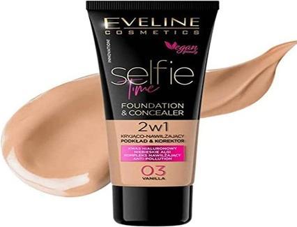 Produktbild Eveline Selfie Time Foundation & Concealer deckende, feuchtigkeitsspendende Foundation und Concealer