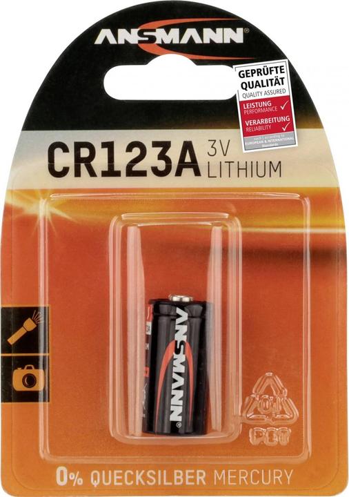Produktbild Ansmann Cr123a (1 Stk., CR123A, 1500 mAh)