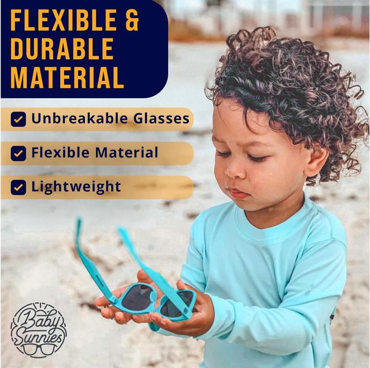 Image du produit Baby Sunnies Kinder-Sonnenbrille mit Band Hellblau