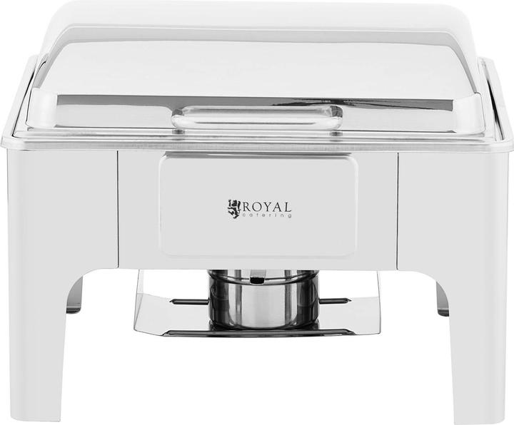Produktbild Royal Catering Chafing Dish Warmhaltebehälter Rechaud GN 2/3 5,3 L 1 Brennstoffzelle halbrund