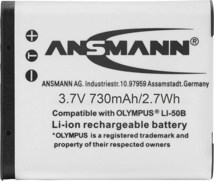 Image du produit Ansmann LI-50B, batterie de rechange pour appareils photo Olympus (Batterie)