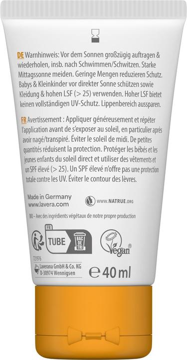 Produktbild Lavera Sonnenfluid sensitiv LSF50 Tube 40 ml (Sonnencreme Gesicht, SPF 50, 40 ml)