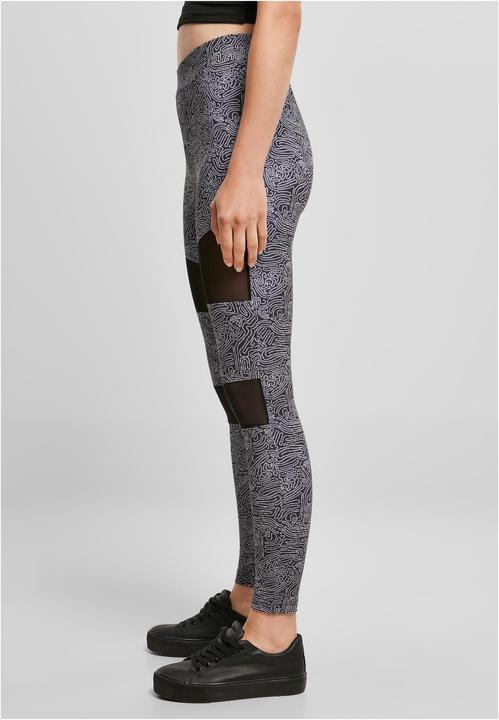 Actual product image Urban Classics Ladies Tech Mesh AOP Leggings - 10978 (5XL)
