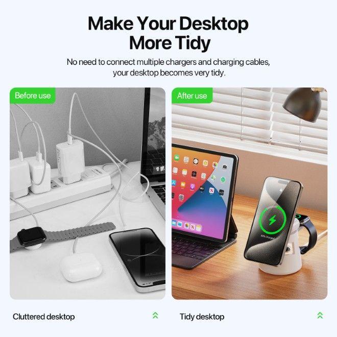 Immagine prodotto Duzzona W23 Series Wireless Charger mit Bluetooth Lautsprecher (15 W)