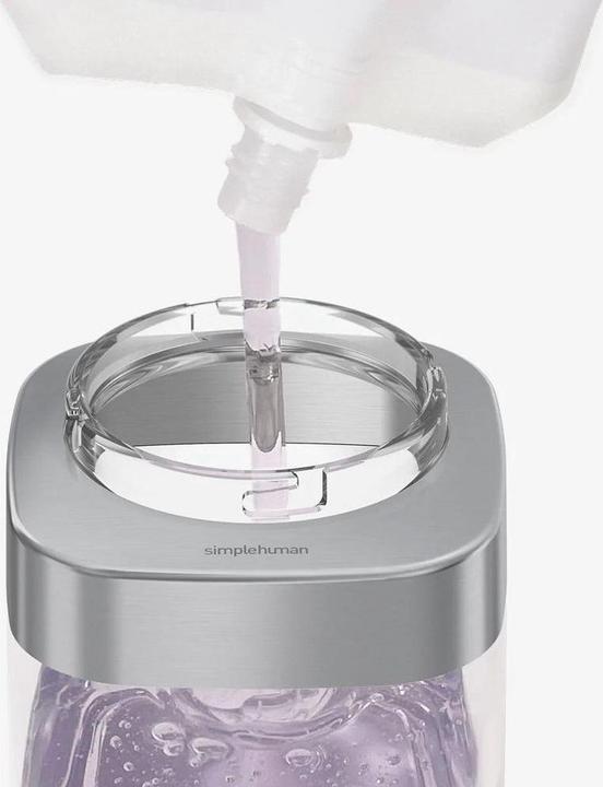 Productafbeelding Simplehuman Zeepdispenser met caddy 650 ml, zilver/transparant